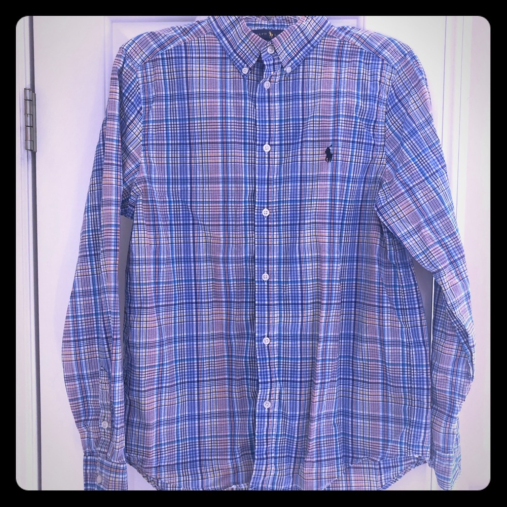Polo long sleeved button down shirt. XL (18-20)